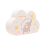 Love You Elephant Cloud Ceramic Mantel Ornament - White
