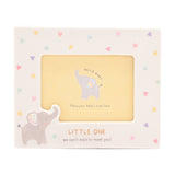 Little One Elephant Baby Scan Ceramic Photo Frame - White