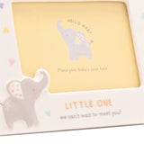 Little One Elephant Baby Scan Ceramic Photo Frame - White