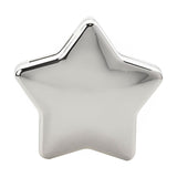 Star Silverplated Metal Money Box with Rear Stopper - Silver