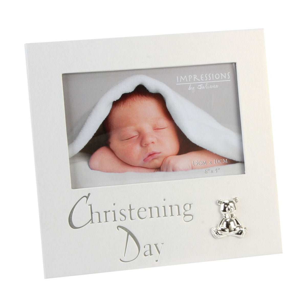 Christening Day Pearlised MDF Photo Frame 6 x 4in - White