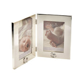 Hinged Double Silverplated Photo Frame 6 x 4in - Silver
