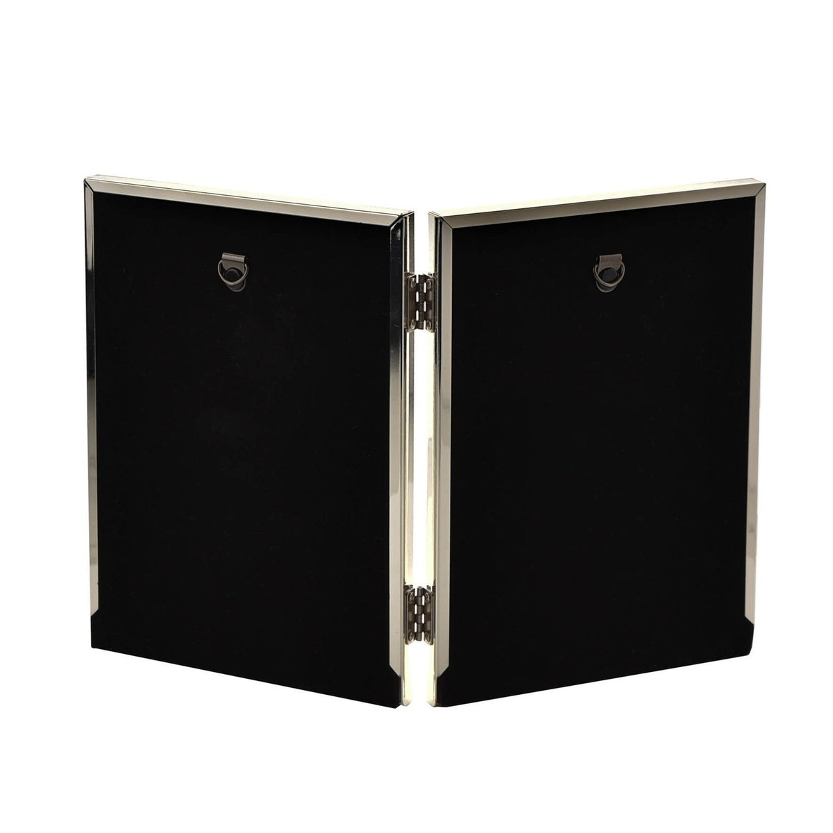 Hinged Double Silverplated Photo Frame 6 x 4in - Silver