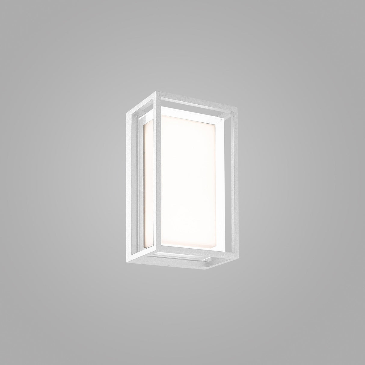Chamonix Rectangular Outdoor LED Ceiling/Wall Light - White