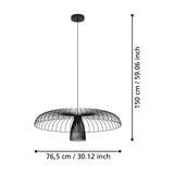 Champerico Pendant Light 77cm - Black