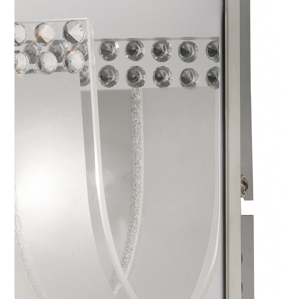 Charis 1 Light Glass & Crystal Wall Light - Chrome