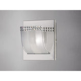 Charis 1 Light Glass & Crystal Wall Light - Chrome