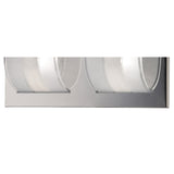 Charis 2 Light Glass & Crystal Wall Light With Switch - Chrome