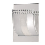 Charis 2 Light Glass & Crystal Wall Light With Switch - Chrome