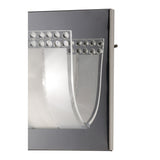 Charis 2 Light Glass & Crystal Wall Light With Switch - Chrome