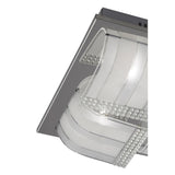 Charis 4 Light Glass Crystal Flush Ceiling Light - Polished Chrome