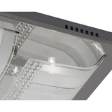 Charis 4 Light Glass Crystal Flush Ceiling Light - Polished Chrome