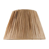 Endon Chartshaw 24cm tapered lamp shade in natural raffia with a woven vertical texture, shown against a plain white background.