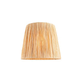 Chartshaw 30cm tapered lamp shade in natural raffia with woven texture, hand-wrapped fabric finish, shown on a plain white background.
