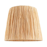 Chartshaw 30cm tapered lamp shade in natural raffia, hand-wrapped woven texture, shown on a plain white background.