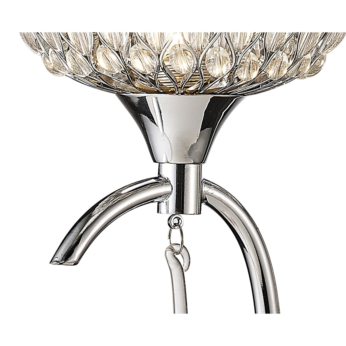 Chelsie 1 Light Beaded Glass Wall Light - Chrome