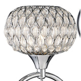 Chelsie 2 Light Beaded Glass Wall Light - Chrome