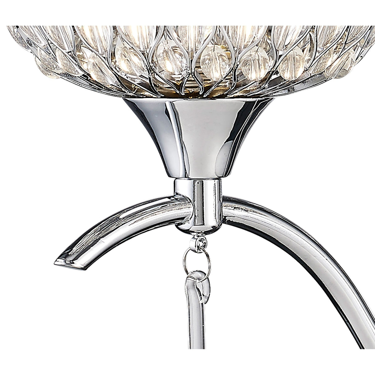 Chelsie 2 Light Beaded Glass Wall Light - Chrome