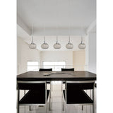 Chelsie 5 Light Beaded Glass Bar Pendant Light - Polished Chrome