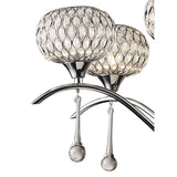 Chelsie 78cm 8 Light Clear Beaded Glass Chandelier - Polished Chrome