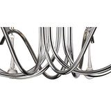 Chelsie 78cm 8 Light Clear Beaded Glass Chandelier - Polished Chrome