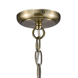 Chelsie 56cm 3 Light Clear Beaded Glass Chandelier - Antique Brass