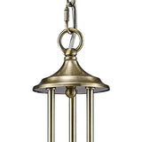 Chelsie 56cm 3 Light Clear Beaded Glass Chandelier - Antique Brass