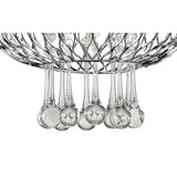 Chelsie 28cm 1 Light Beaded Glass Pendant Light - Polished Chrome