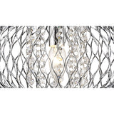 Chelsie 28cm 1 Light Beaded Glass Pendant Light - Polished Chrome