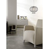 Chelsie 38cm 1 Light Beaded Glass Pendant Light - Polished Chrome