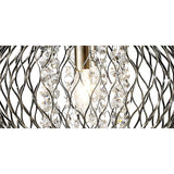 Chelsie 28cm 1 Light Beaded Glass Pendant Light - Antique Brass