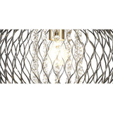 Chelsie 38cm 1 Light Beaded Glass Pendant Light - Antique Brass