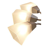 Chievo 52cm 8 Light Frosted Glass Chandelier - Satin Chrome