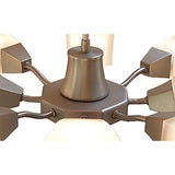 Chievo 52cm 8 Light Frosted Glass Chandelier - Satin Chrome