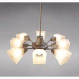 Chievo 52cm 8 Light Frosted Glass Chandelier - Satin Chrome