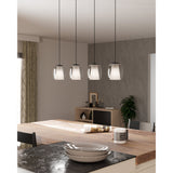 Ciampino Glass Linear Pendant Light - Black