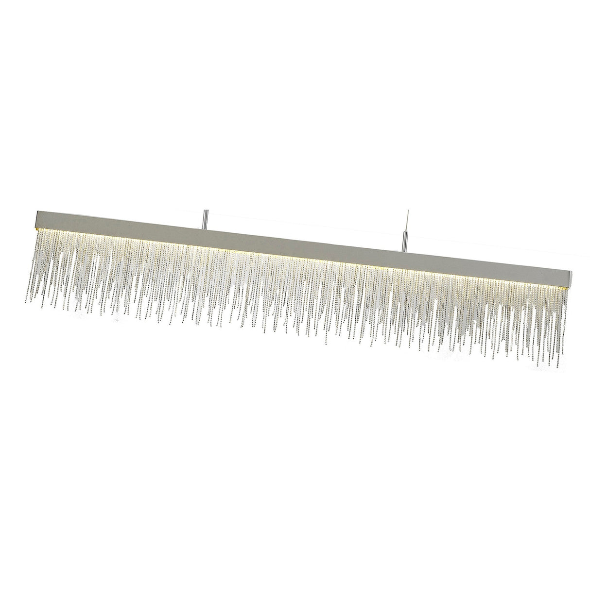 Cinna 120cm LED Crystal Chain Linear Suspension Light - Chrome
