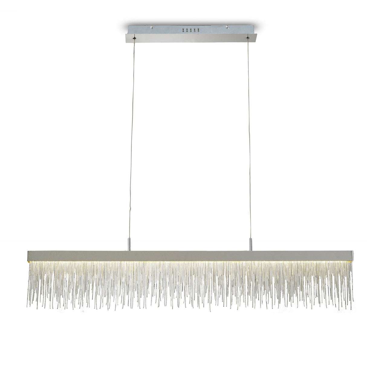 Cinna 120cm LED Crystal Chain Linear Suspension Light - Chrome