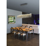 Cinna 160cm LED Crystal Chain Linear Suspension Light - Chrome