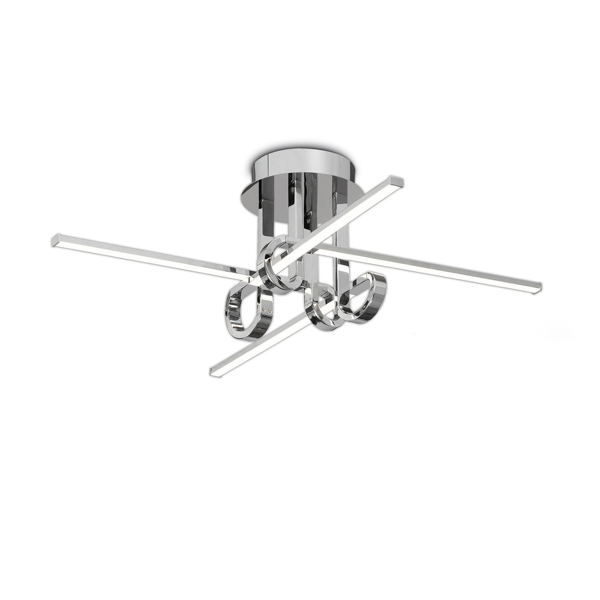 Cinto Semi-Flush Ceiling Light 28W 3000K - Polished Chrome