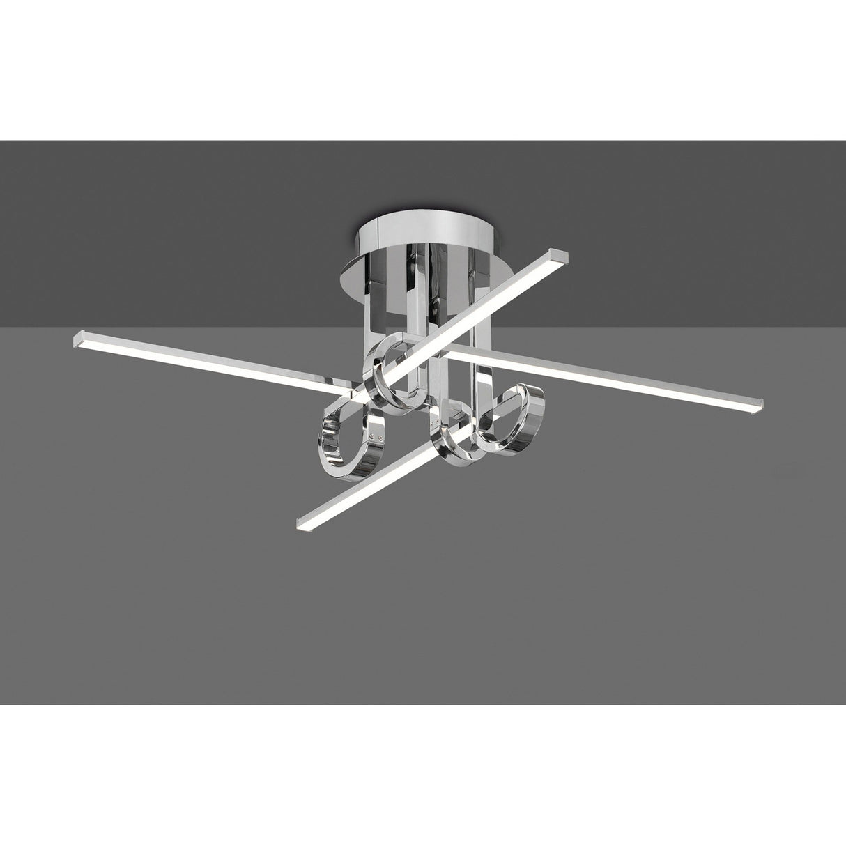 Cinto Semi-Flush Ceiling Light 28W 3000K - Polished Chrome