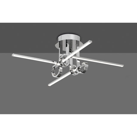 Cinto Semi-Flush Ceiling Light 28W 3000K - Polished Chrome
