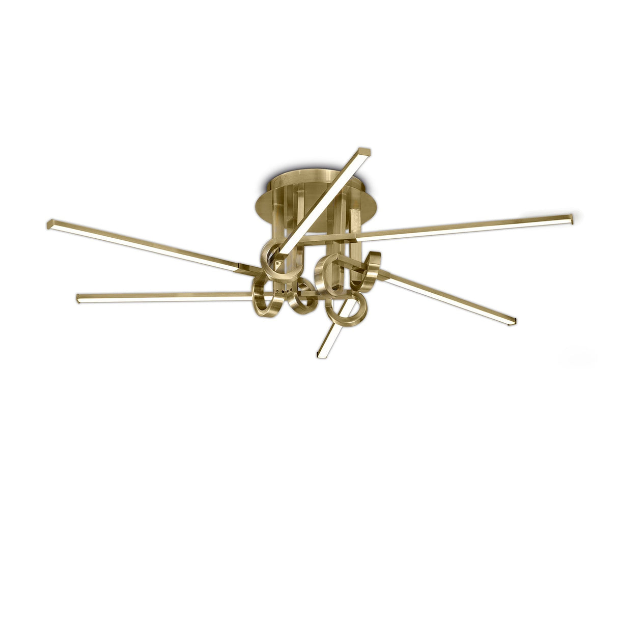 Cinto Semi-Flush Ceiling Light 42W 3000K - Antique Brass