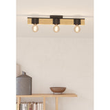 Cirbette Flush Ceiling Light - Black & Brown