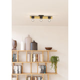 Cirbette Flush Ceiling Light - Black & Brown