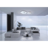 City Round LED Flush Ceiling Light 28W 3000K - Polished Chrome