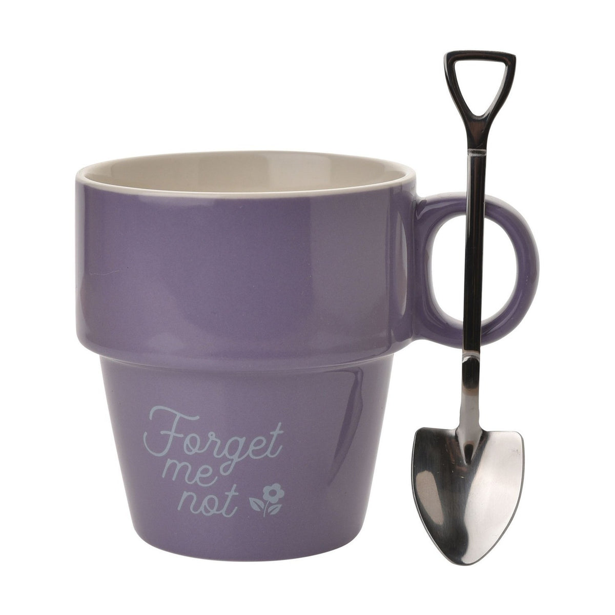 Forget Me Not Gardener's Flowerpot Ceramic Mug - Purple