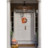 Natural Handmade Autumn Leaf Wreath with Squirrel - Orange