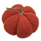 Knit Effect Pumpkin Plastic Door Stop with Gold Stem - Rust