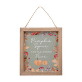 Pumpkin Spice And All Things Nice MDF Plaque - Green & Natural
